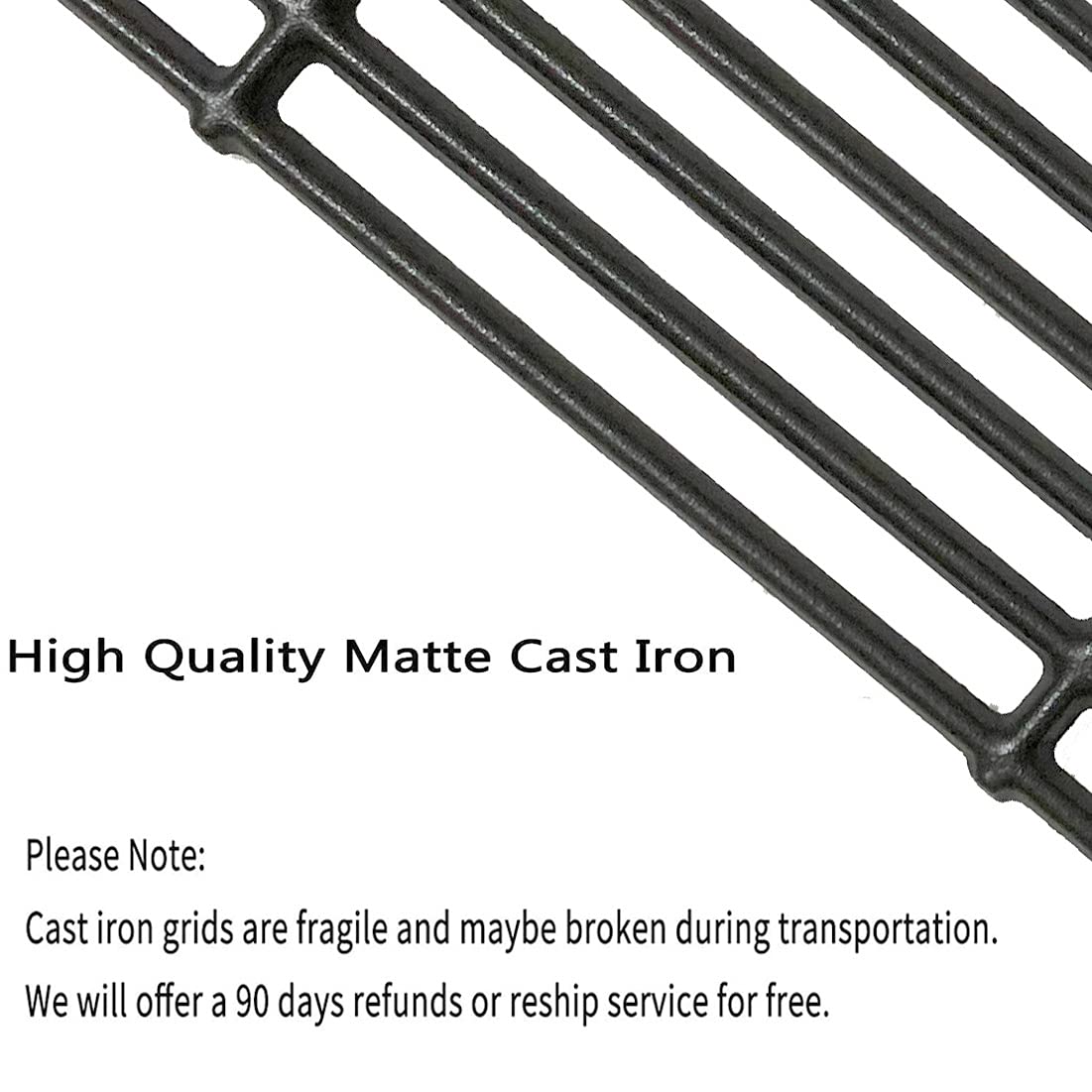 Votenli C6505A cast iron grid — side view highlighting durability and heat retention.