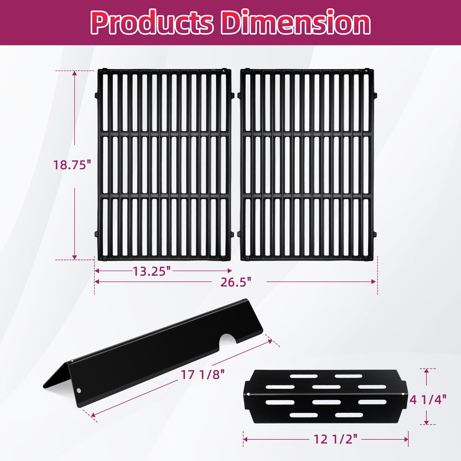 Votenli porcelain steel flavorizer bars 5-pack enhance heat control and flavor.