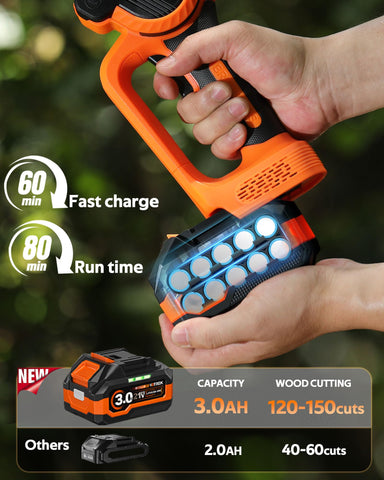 VOTREK 8-inch mini chainsaw second chain for quick swap