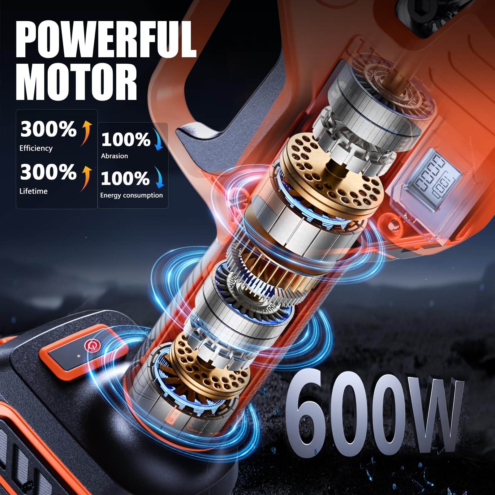 VOTREK dual-battery system enables uninterrupted pruning sessions