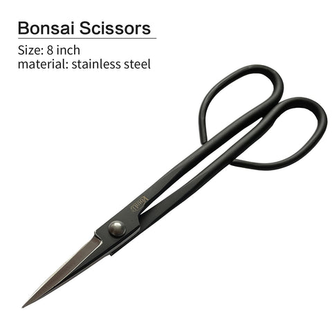VOUIU bonsai tool set closeup shows stainless steel with wear resistant coating