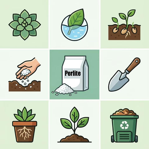 Voulosimi perlite works in soil-less mixes and traditional potting soil.