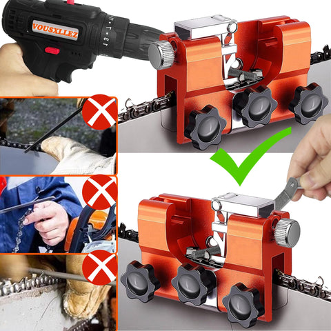 VOUSXLLEZ sharpener side view highlighting compact, portable design for outdoors.