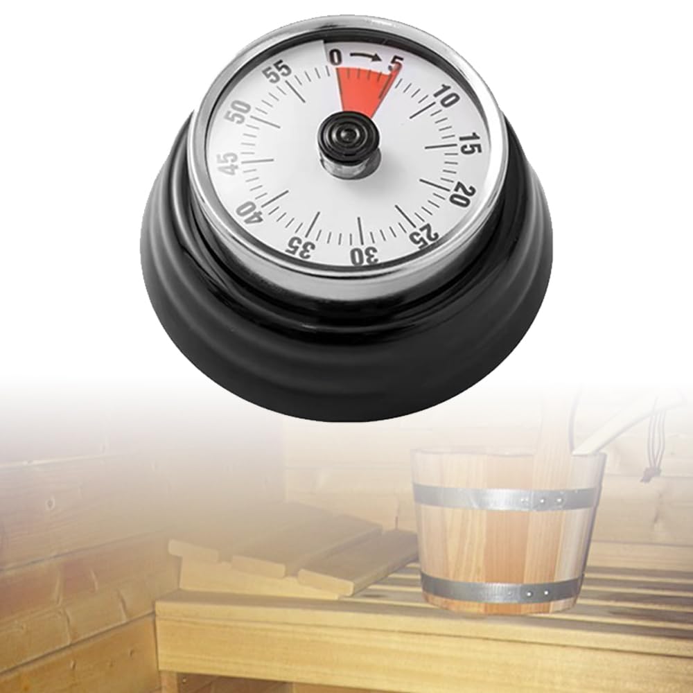 VOVCIG sauna timer front dial shows clear time setting and stainless steel finish.
