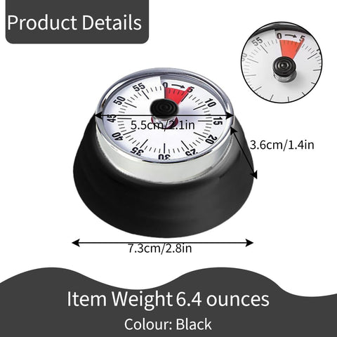 VOVCIG sauna timer side view highlighting wind mechanism and compact profile.