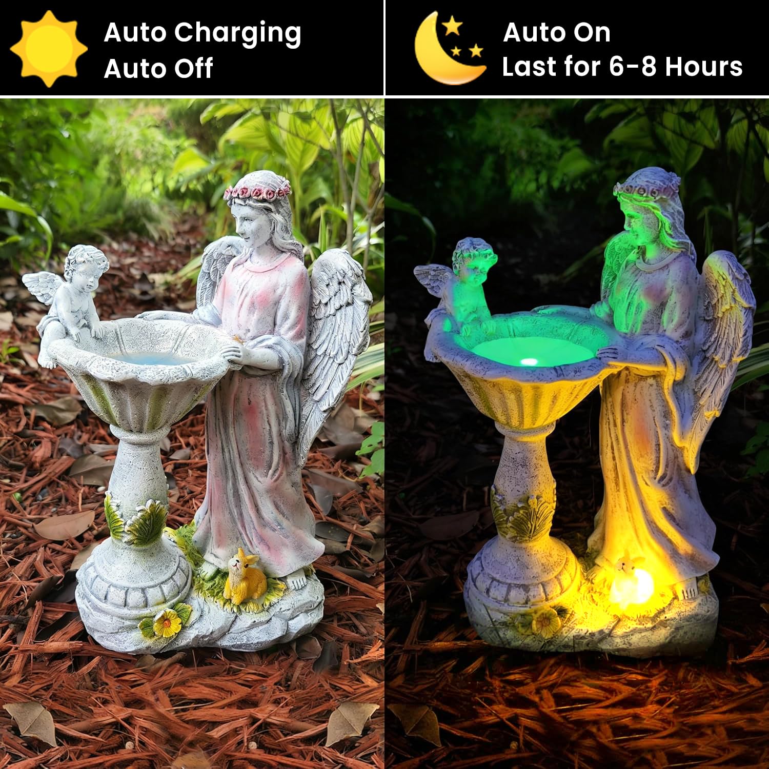 Voveexy hand-painted resin outdoor statue resists rain and sun.