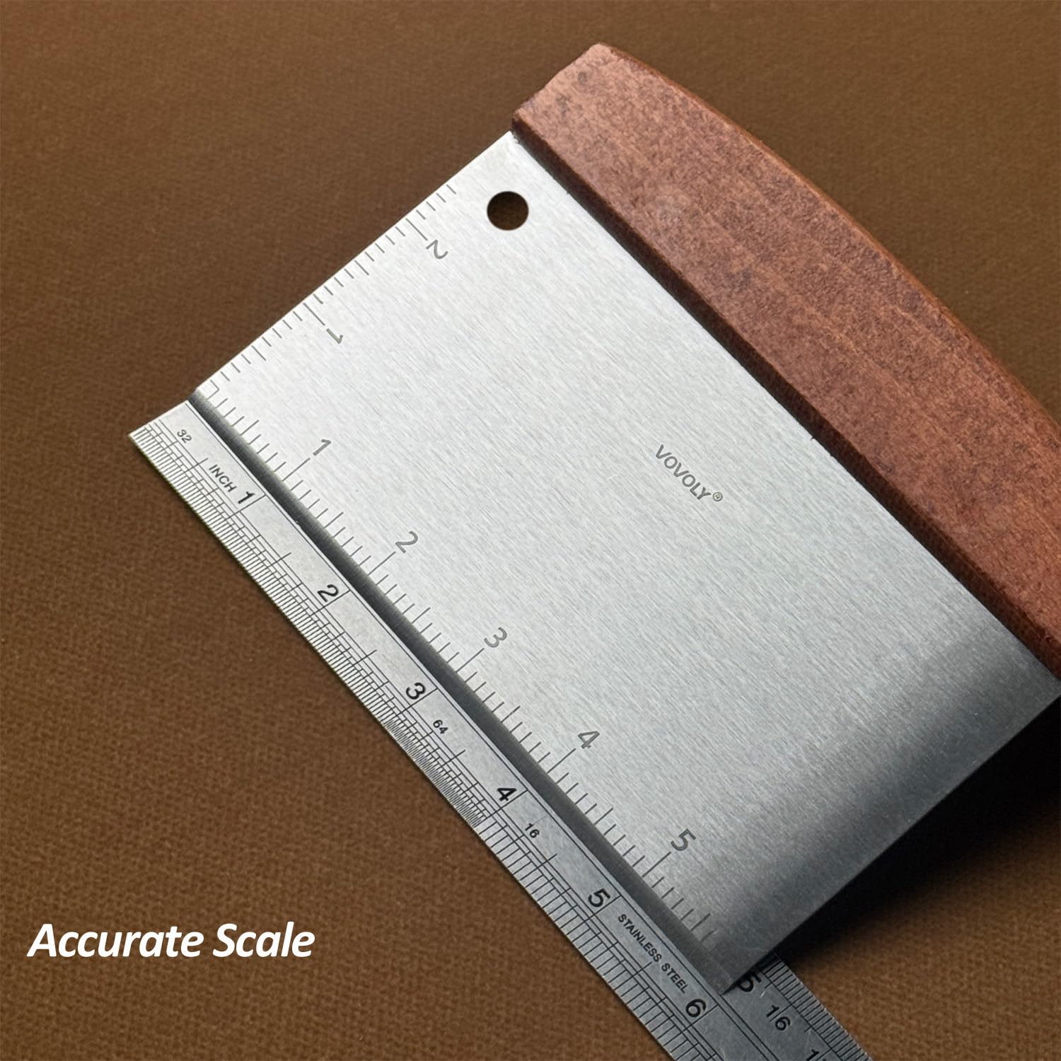 Vovoly bench scraper ideal for BBQ and cast iron griddles on flat tops