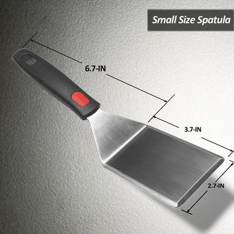 Vovoly full-tang silicone-handle spatula delivers durable grip and heat resistance.