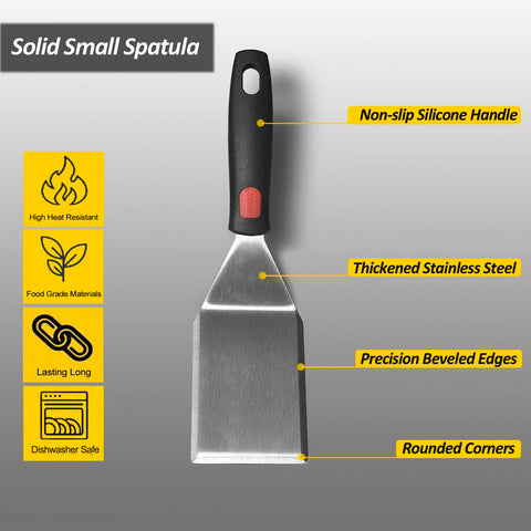 Vovoly precision beveled edge spatula enhances cutting and safe scraping.