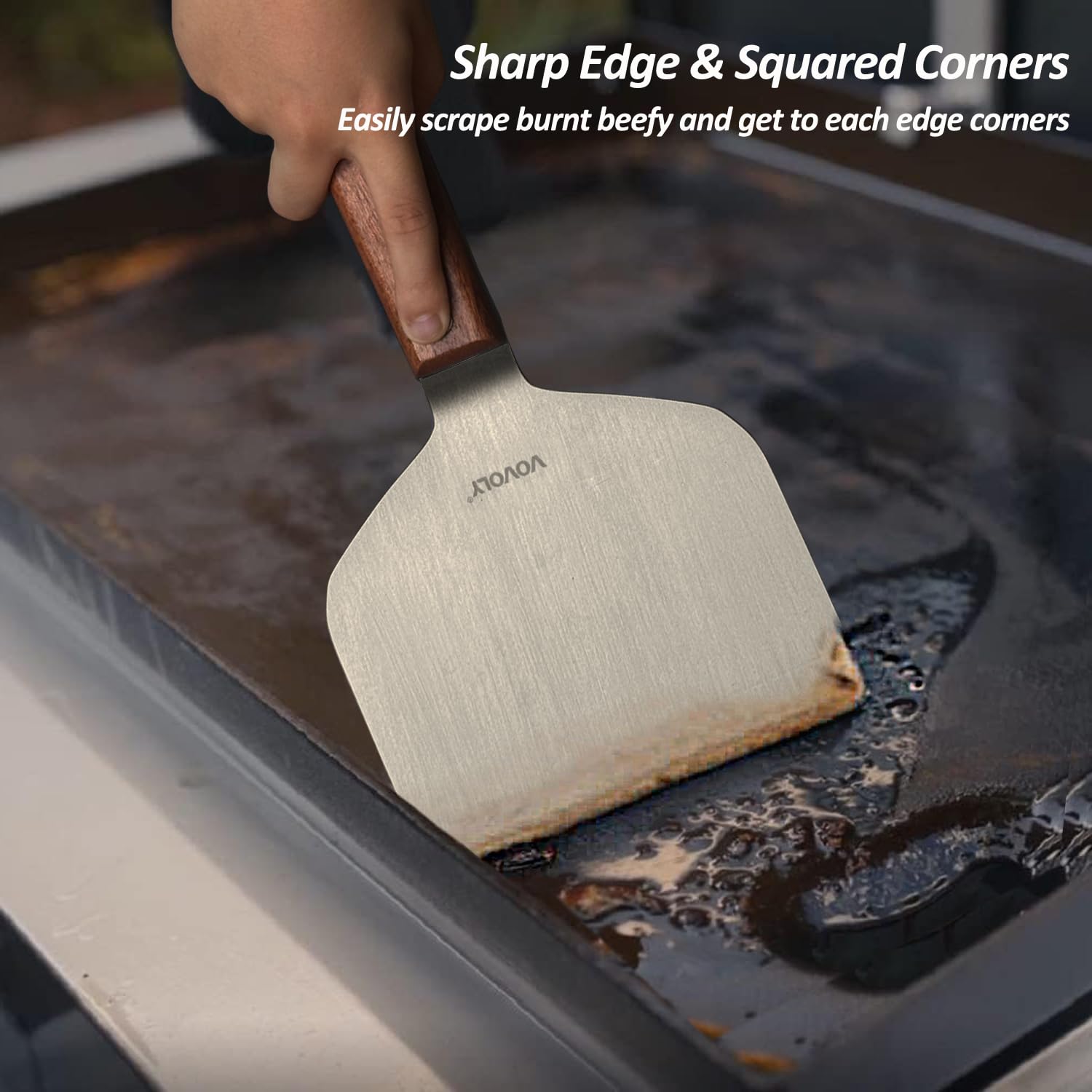 Vovoly squared corners reach into tight edges for thorough cleaning.
