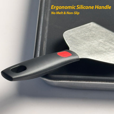 Vovoly versatile griddle utensil for cleaning pans and barbecues