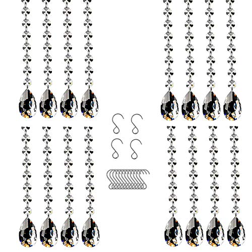 VOVOV 14mm octagon beads detail for refined crystal strands