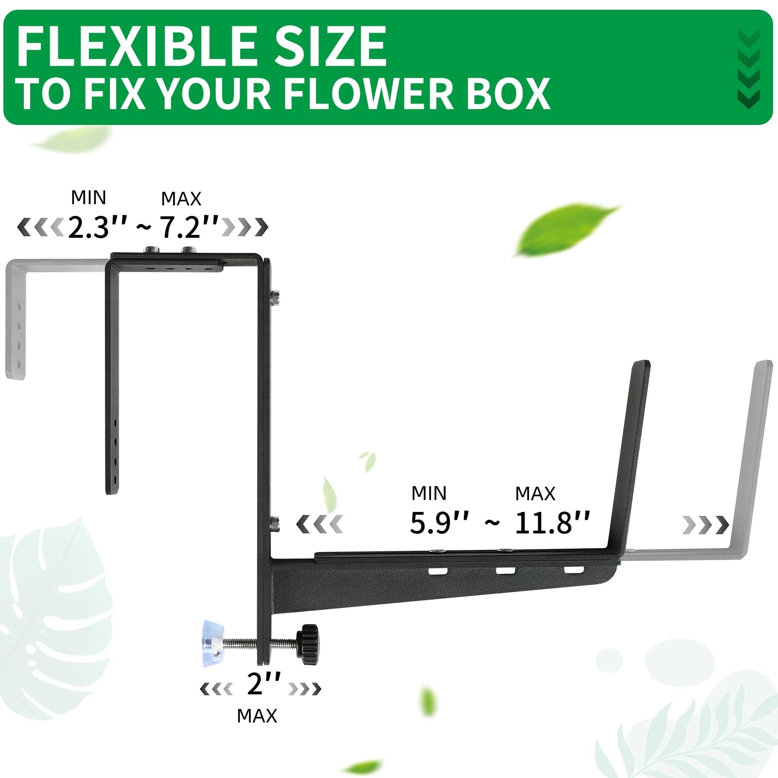 voxor heavy-duty iron brackets provide sturdy support for planters