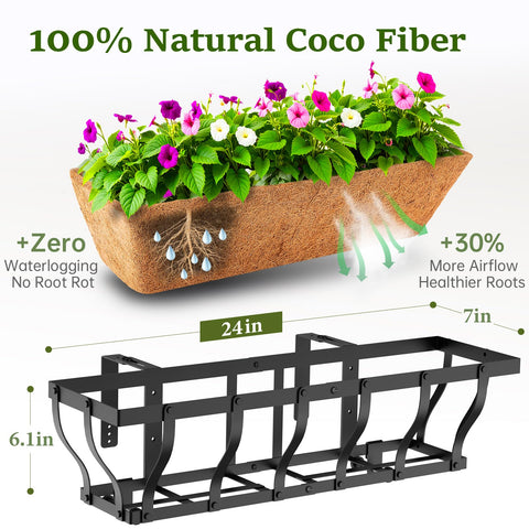 VOXOR heavy-duty window planters with rust-resistant coating for outdoor use