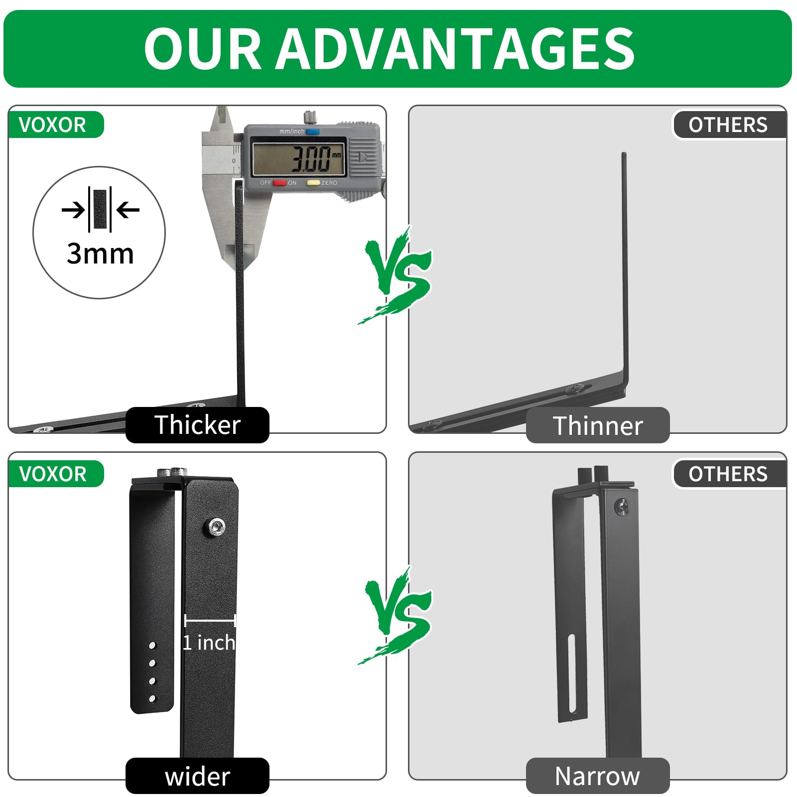 voxor powder-coated finish resists fading and corrosion