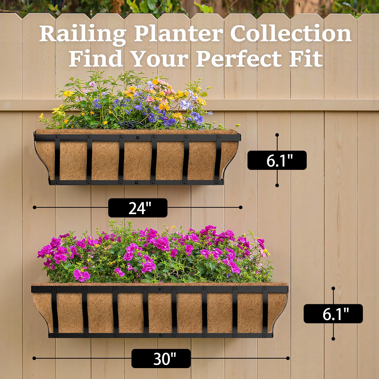 VOXOR planter mounted on a rail saves space on small balconies
