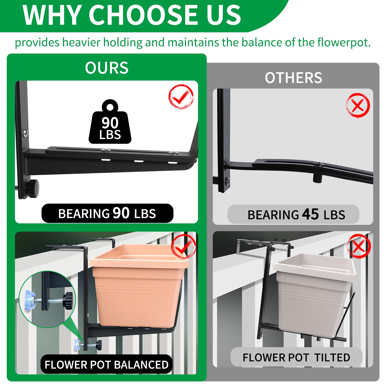 VOXOR garden and balcony brackets support sturdy, versatile railing installations.