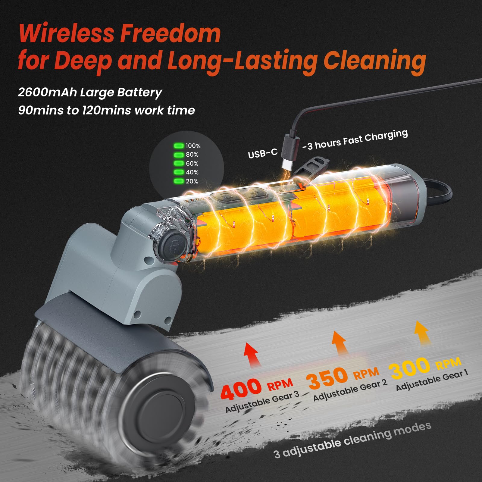 VOXPOA grill brush head polishing brush for lustrous stainless steel