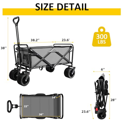 VOYSIGN collapsible wagon folds for compact storage after outdoor adventures.