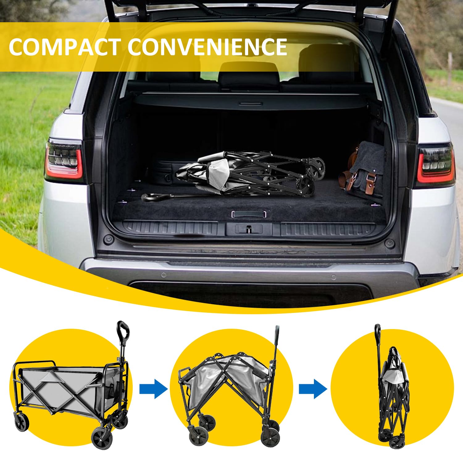 VOYSIGN ergonomic handle makes hauling easier.