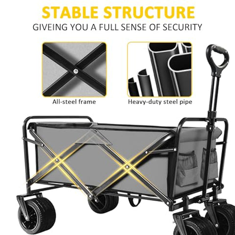 VOYSIGN lightweight steel frame supports heavy loads with easy transport.