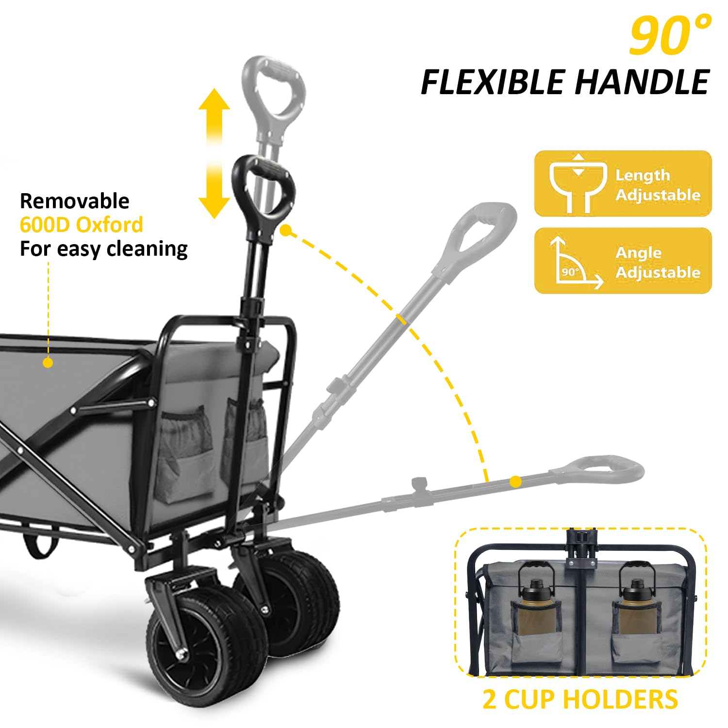 VOYSIGN removable washable fabric liner cleans quickly after beach days.