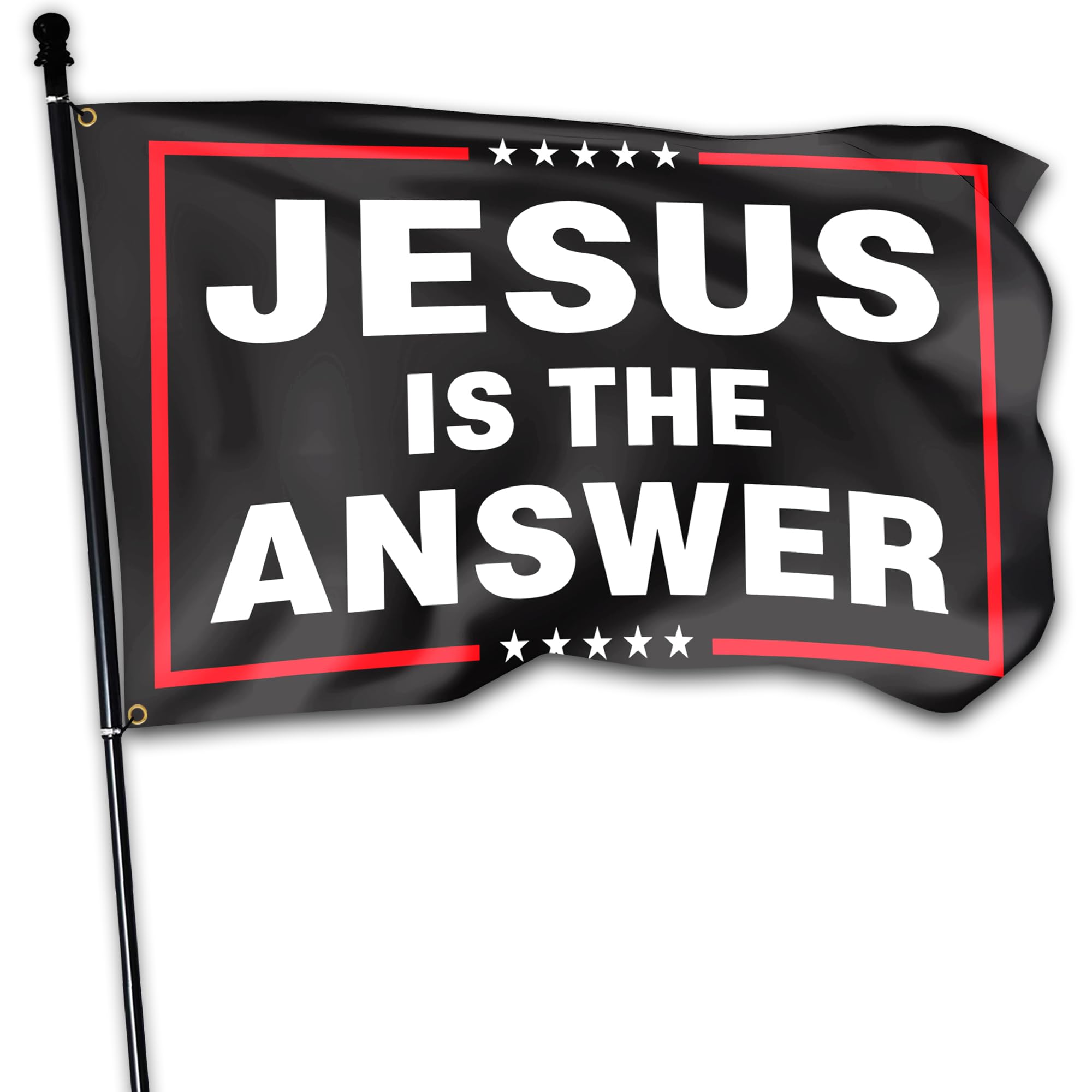 VOZUN Jesus Is The Answer Flag 3x5 for outdoor display, bright colors grab attention.