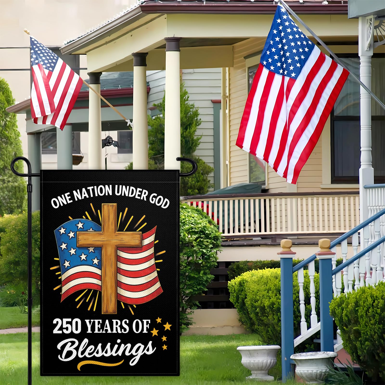 VOZUN UV fade-resistant American flag designed for long outdoor use