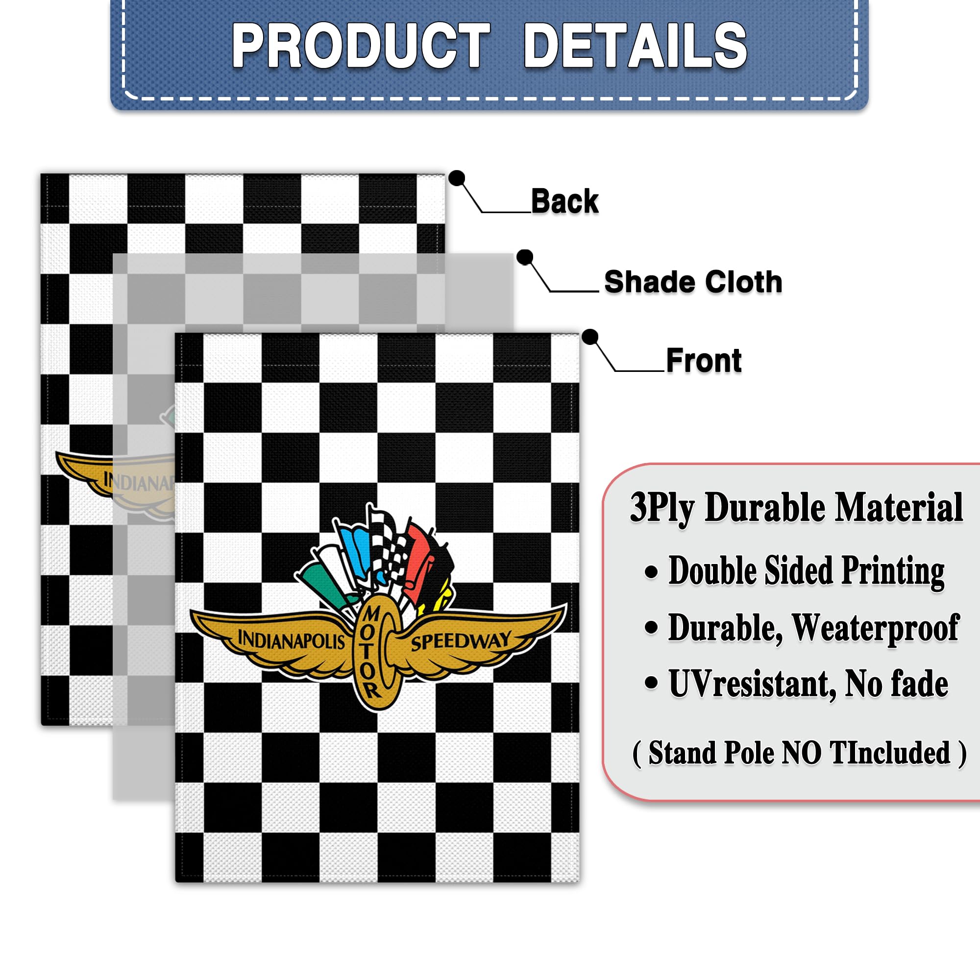 VOZUN weatherproof polyester flag endures sun and rain