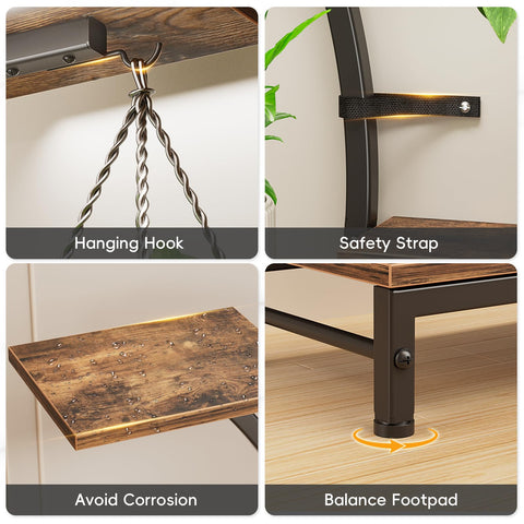 VOZZYOTO thickened, water-resistant shelves resist warping and moisture.