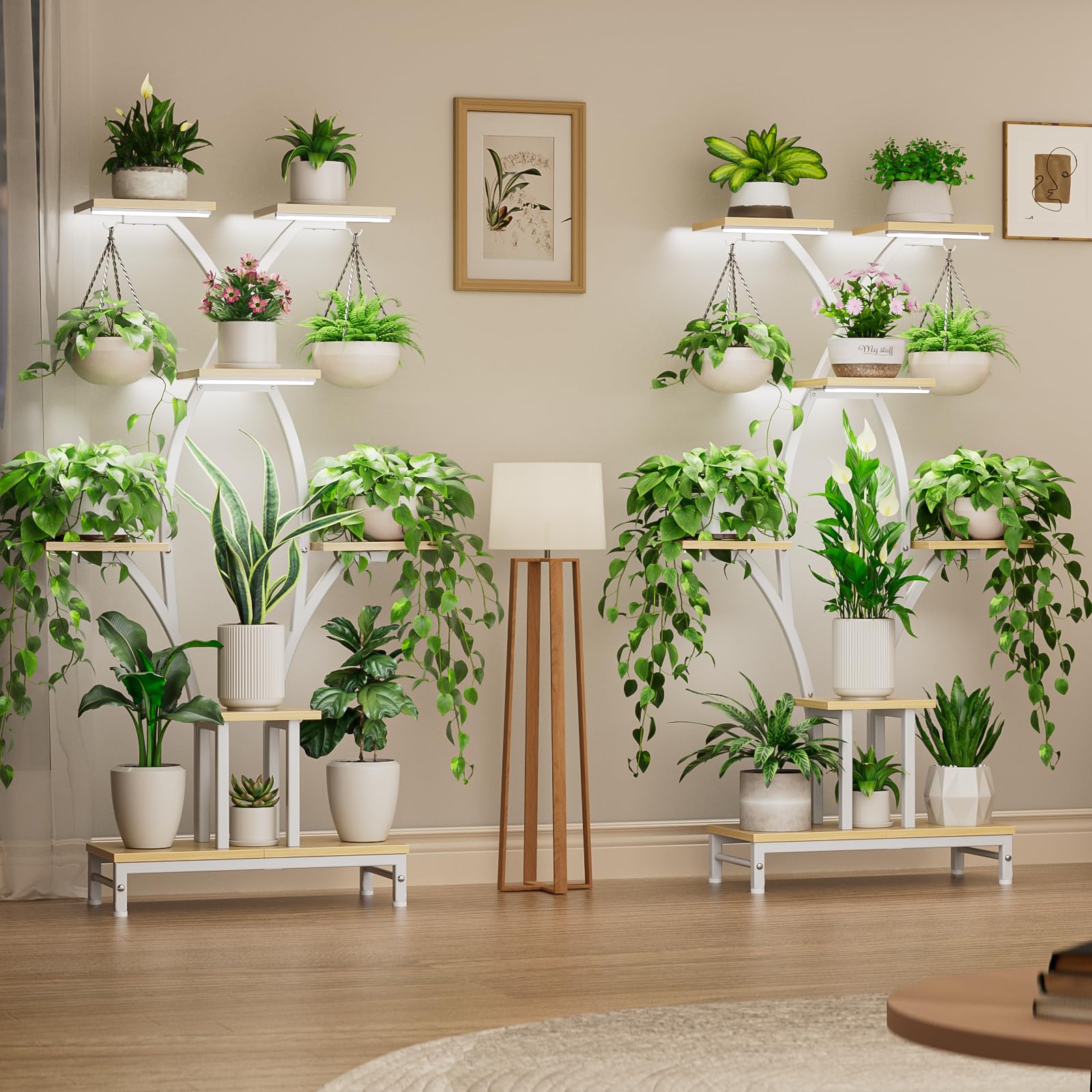 VOZZYOTO X-shaped corner stand maximizes stability while saving floor space.