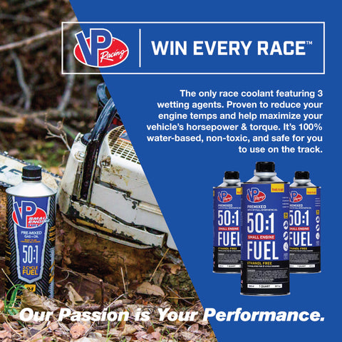 VP Racing 2-Cycle fuel for trimming tasks