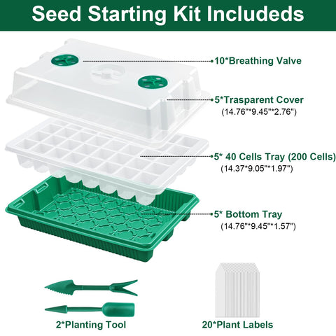 VPQZUPG adjustable humidity dome enables precise moisture control for healthy seedlings.
