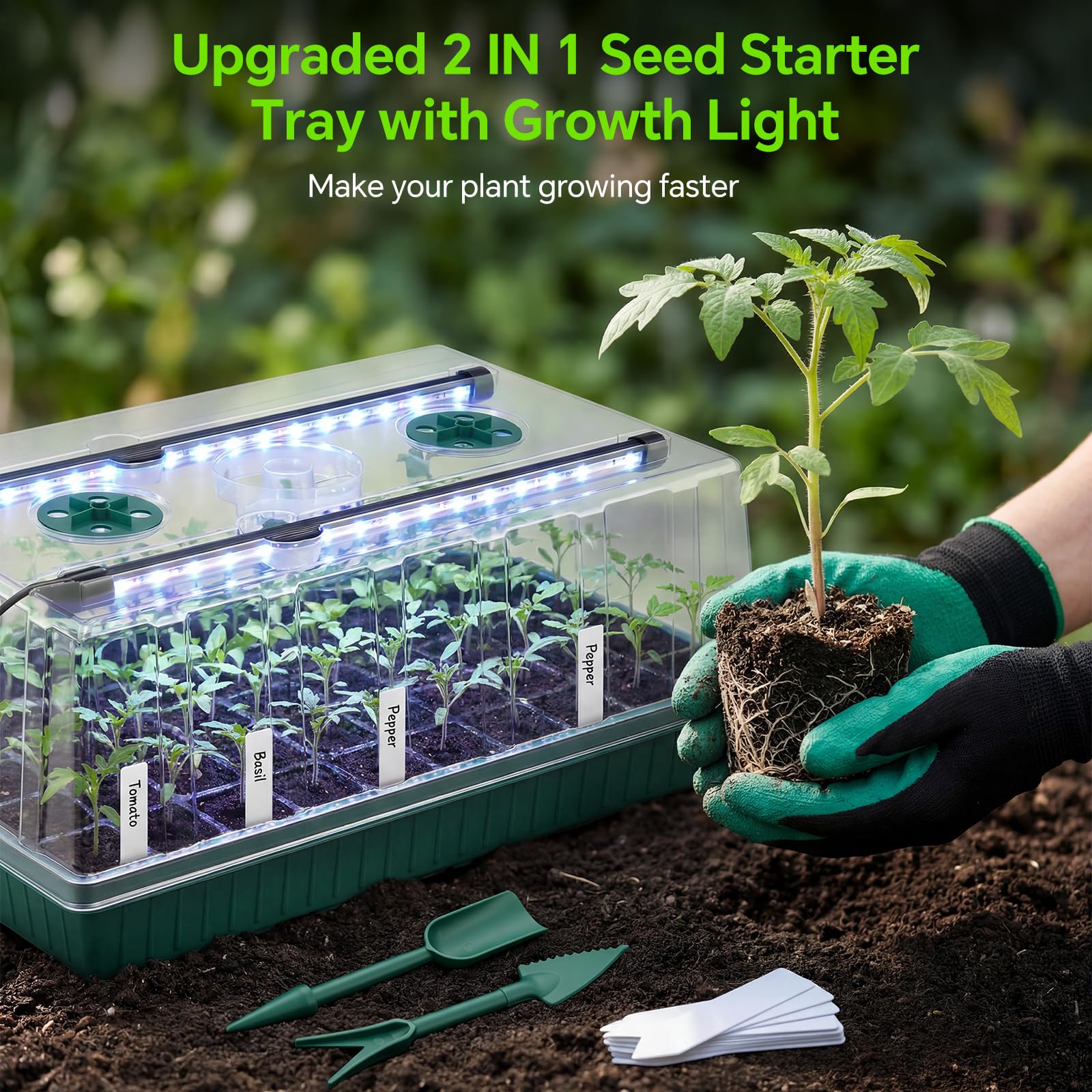 VPQZUPG durable ABS plastic seed tray for repeated use