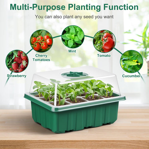 VPQZUPG adjustable humidity dome for precise moisture control during seedling growth.