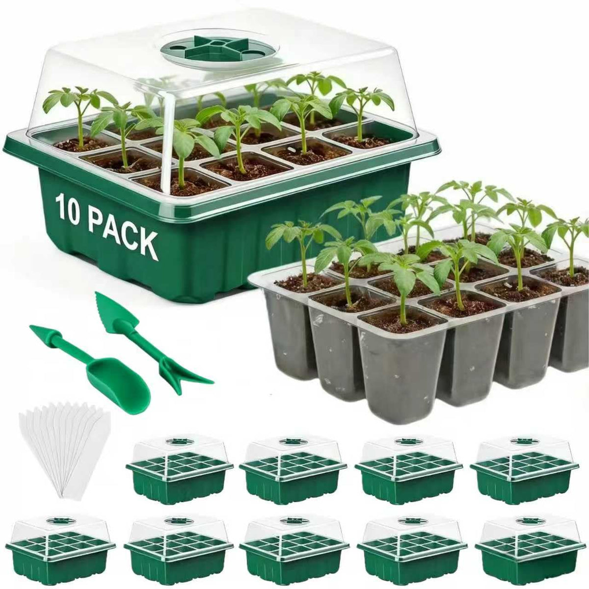 VPQZUPG seed starter tray 120 cells for efficient germination and easy organization.