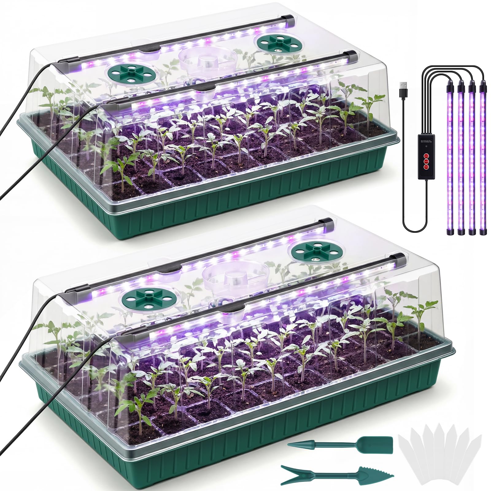 VPQZUPG seed starter tray 60-cell kit ready for precise indoor sowing