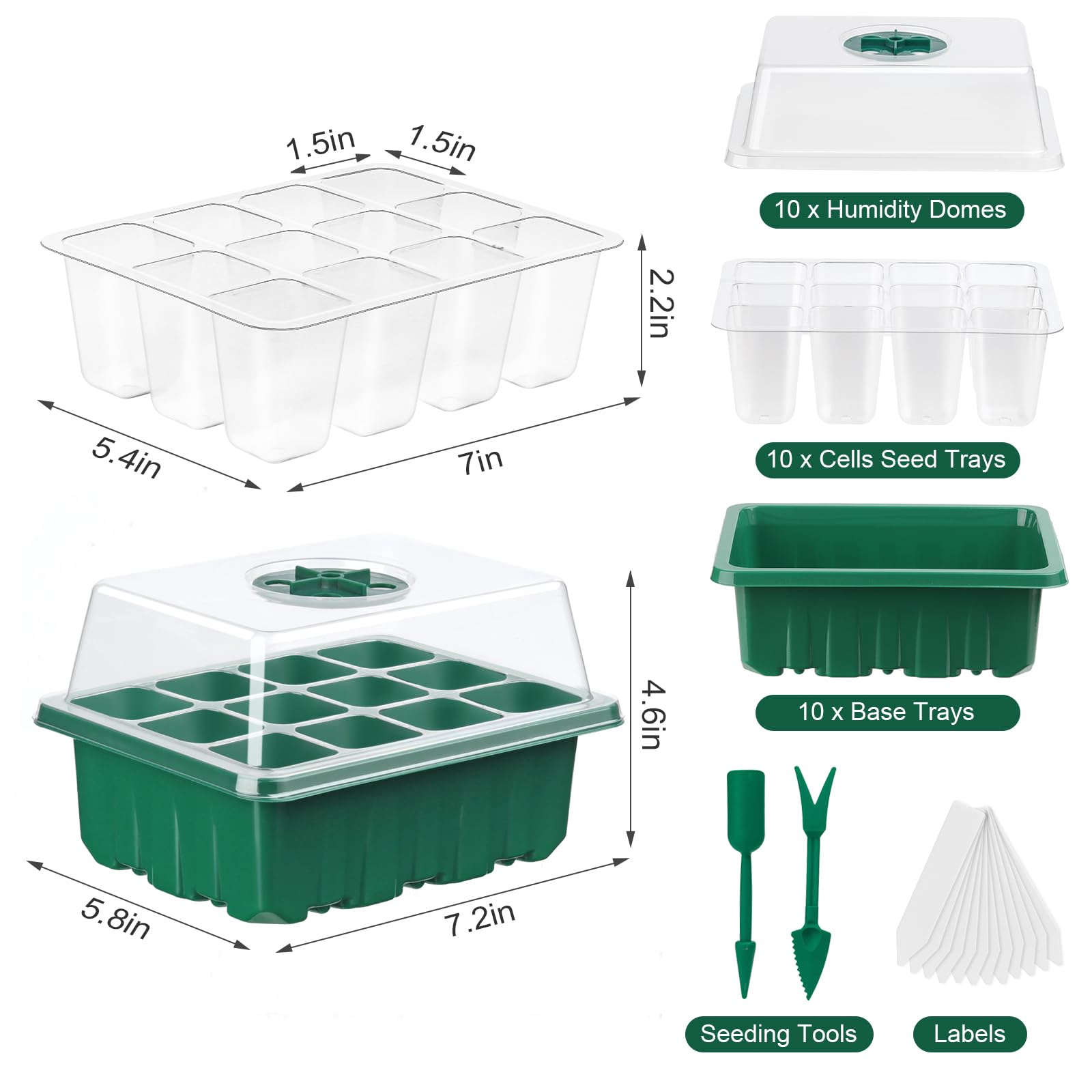 VPQZUPG transparent mini greenhouse lets you monitor roots without disturbing seedlings.
