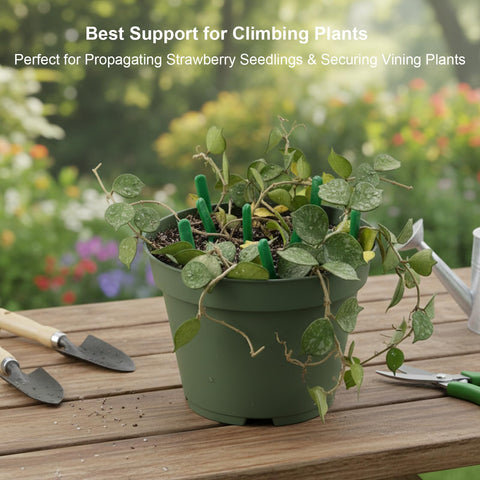 VPWHY easy press-in pin stabilizes plants for quick, reusable garden fixes.