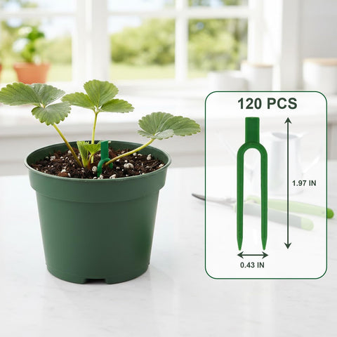 VPWHY reusable green pins pack provides durable, budget-friendly garden support.