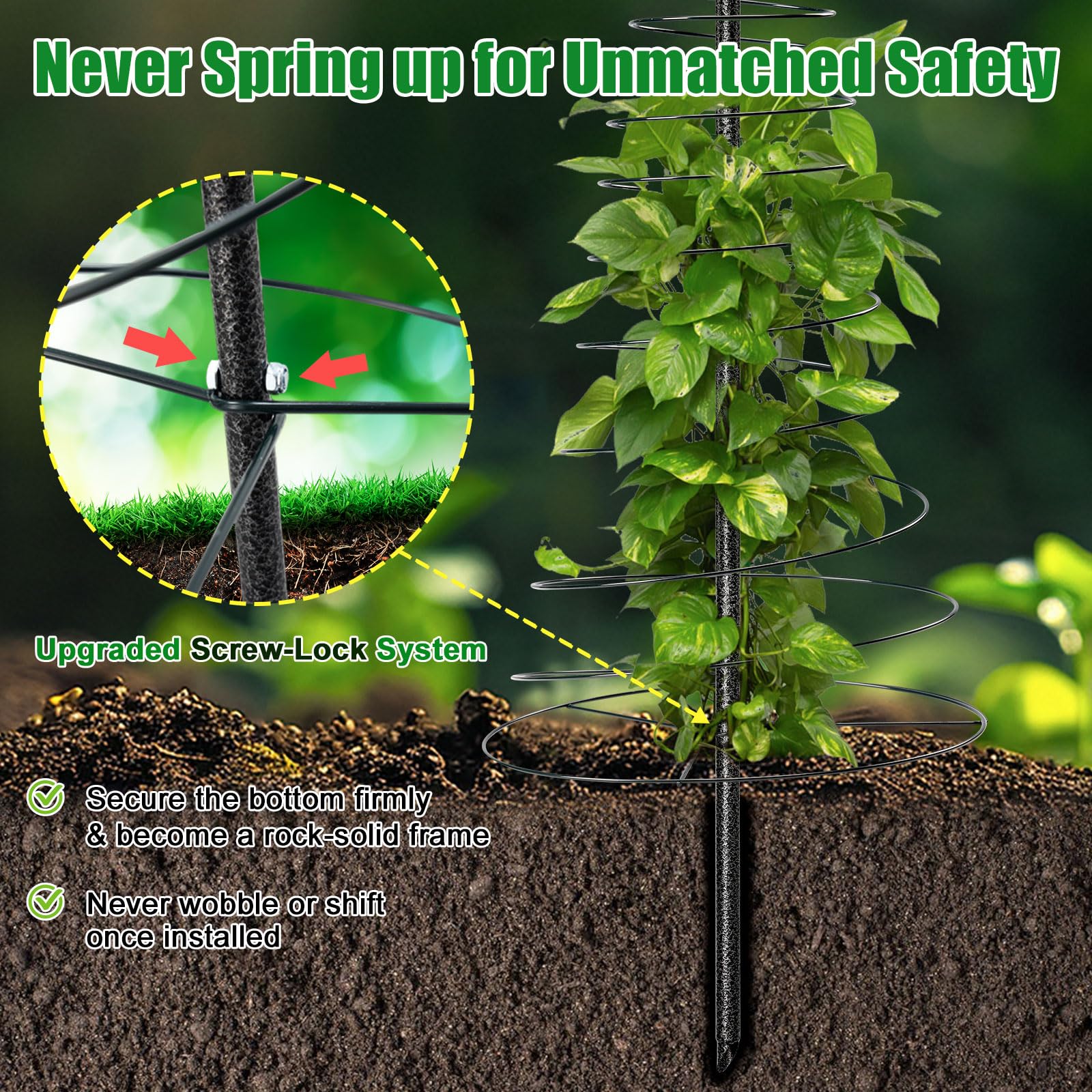 VRIEZOP adjustable height from 12 to 72 inches suitable for various plants