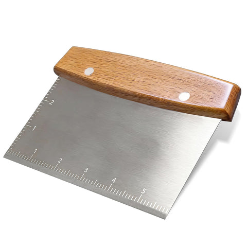 Vriysei dough scraper with stainless blade for precise dough portions and clean cuts