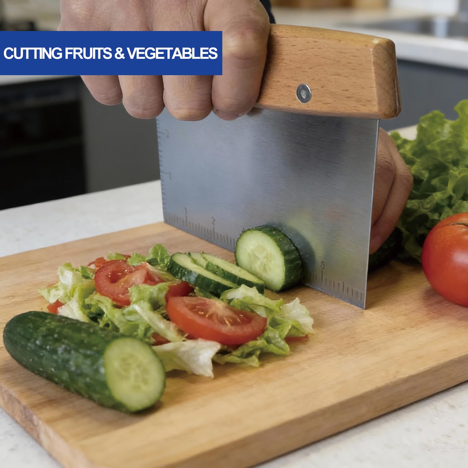 Vriysei griddle scraper for easy surface cleaning during cooking