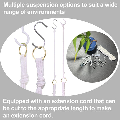 Vriysei macrame installation kit with screws and hooks for easy mounting