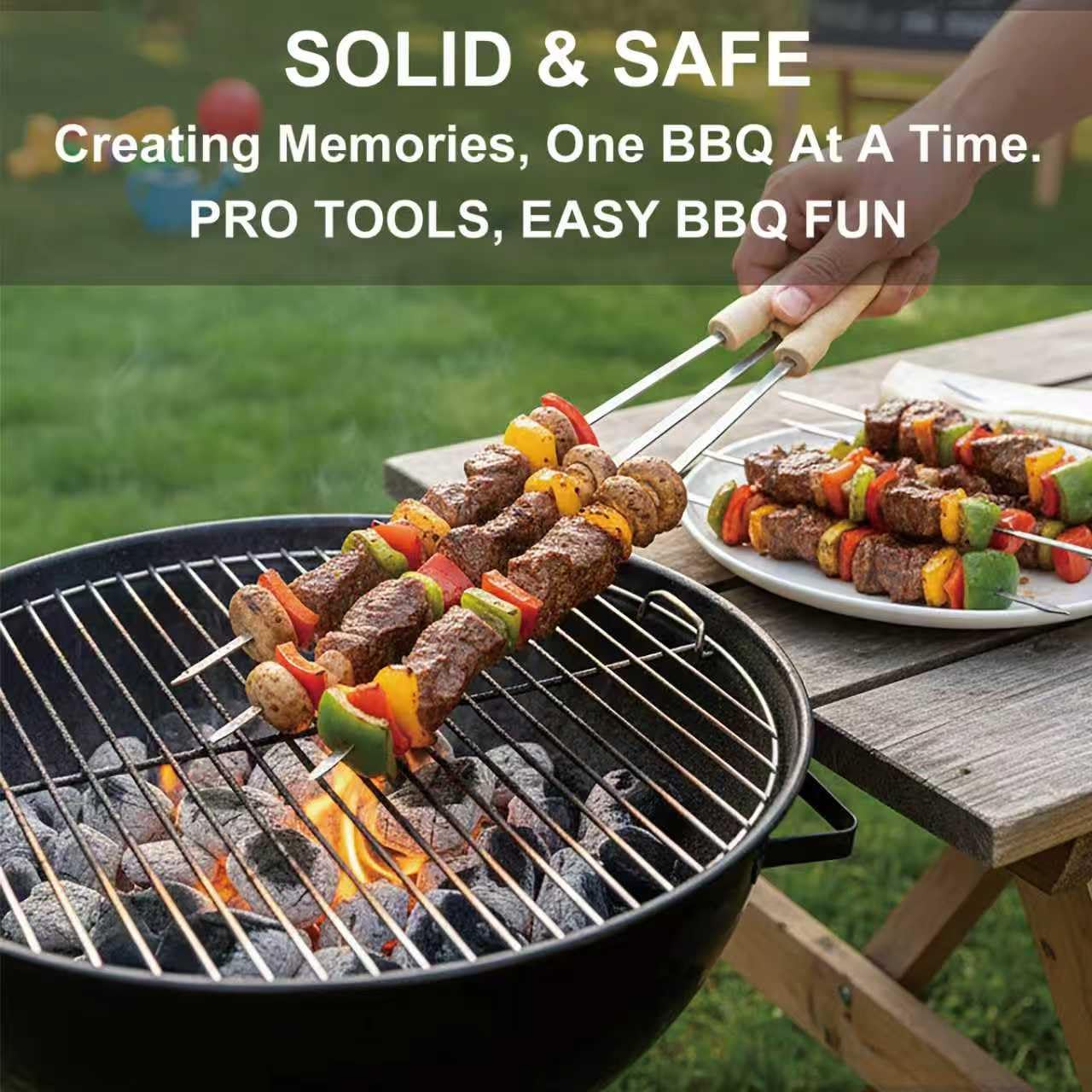 Vriysei reusable BBQ set offers an eco-friendly alternative to disposables.