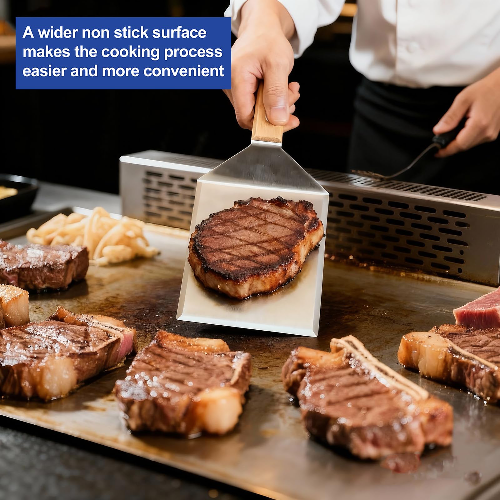 Vriysei Smash Burger Spatula heat-resistant design for versatile cooking