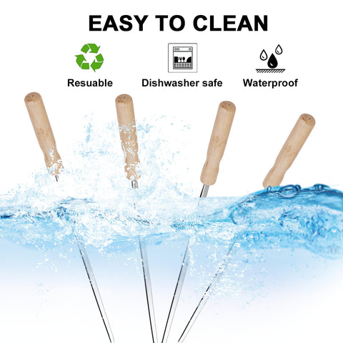 Vriysei versatile skewers handle meats, vegetables, and seafood on grills.