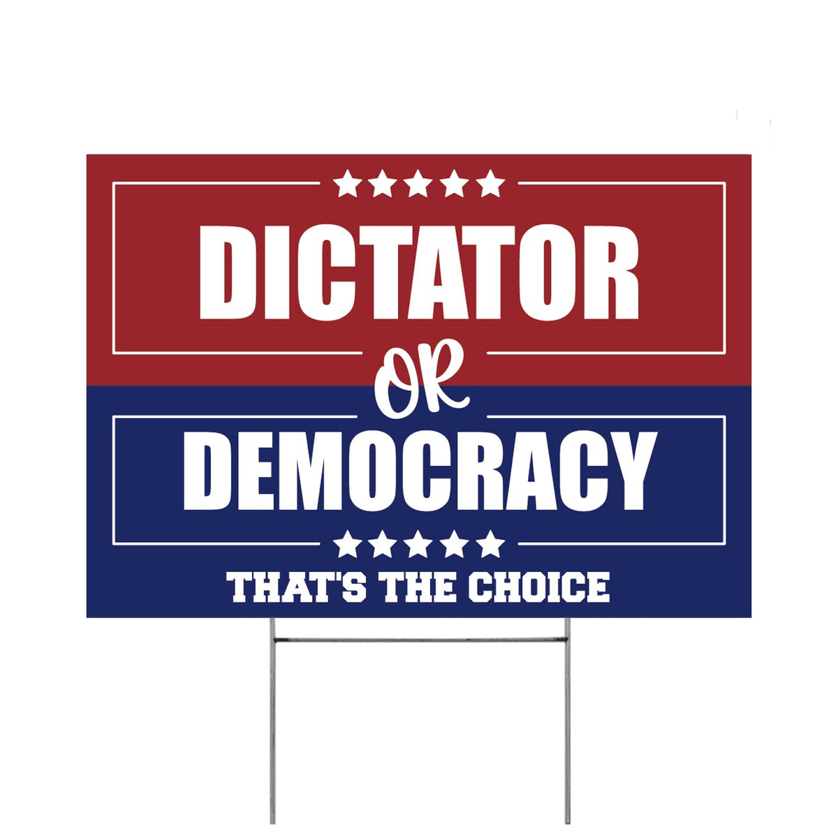Vrogadso Anti Trump yard sign 12x18 with bold red-blue design for high visibility