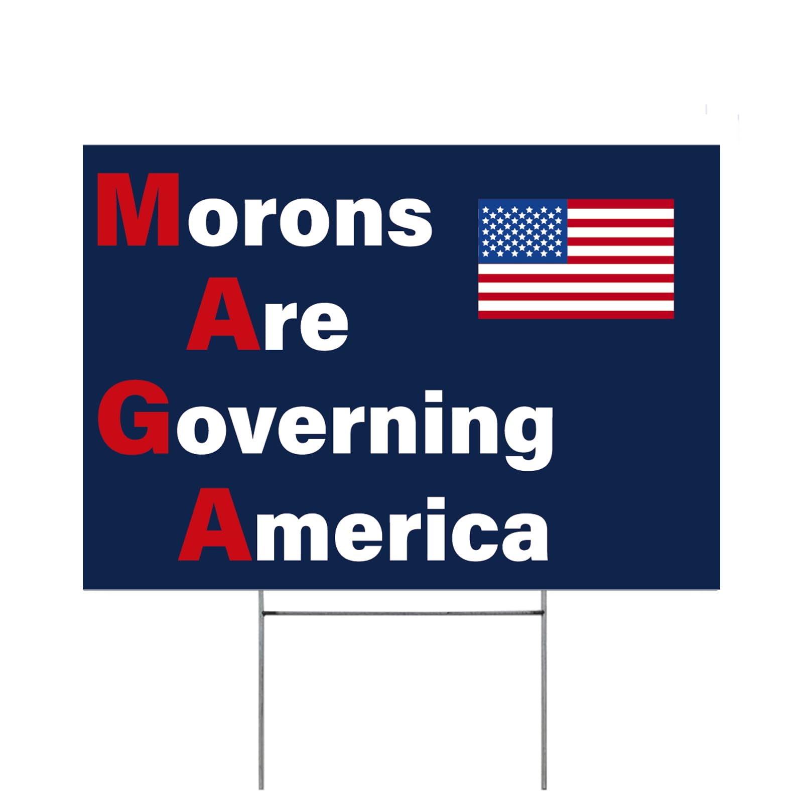 Vrogadso anti-trump yard sign with 12x18 size for clear street visibility.