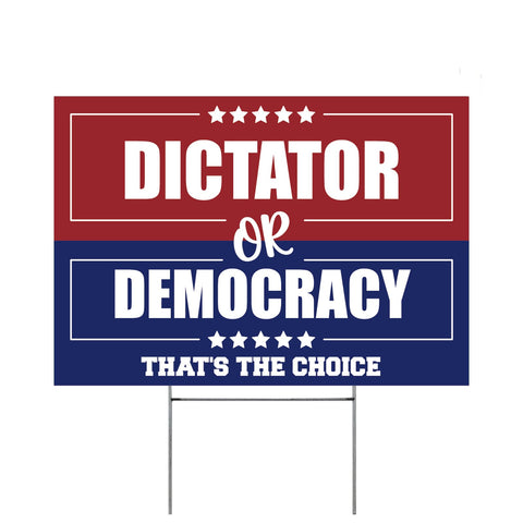 Vrogadso Anti Trump yard sign 12x18 with bold red-blue design for high visibility